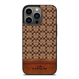 COACH NEW YORK LOGO BROWN iPhone 13 Pro Case